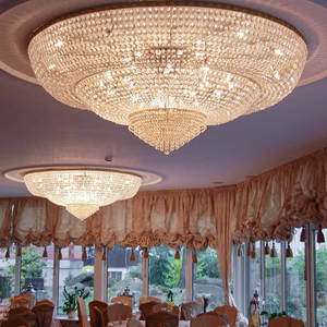 China <strong>Lighting</strong> <strong>Manufacture</strong> <strong>Modern</strong> Living Room Large Gold <strong>Modern</strong> Round Chandeliers Crystal Luxury Led Ceiling Lights Banquet Hall - Product Image 1