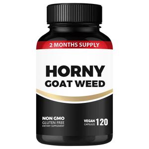 Erwachsenen-Kräuterpräparat mit Epimedium & Maca HornyGoat Weed 600mg Kapseln 120 Stück OEM - Product Image 1
