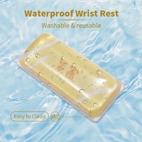 Tapis de souris de jeu personnalisable en gel transparent en forme de lingot de cristal, résistant à l'eau, avec repose-poignet, pour le bureau
