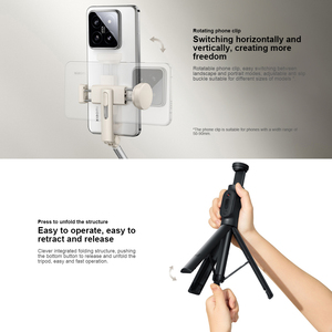 Original para <span class=keywords><strong>Xiaomi</strong></span> Zoom Stand <span class=keywords><strong>Selfie</strong></span> Stick 2 <span class=keywords><strong>con</strong></span> BT Zoom Control remoto trípode aleación <span class=keywords><strong>de</strong></span> aluminio portátil estiramiento <span class=keywords><strong>Selfie</strong></span> Stick - Product Image 3