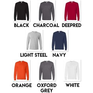 Camiseta de Manga Larga para Hombre, Paquete de 6, Cuello Redondo, Algodón Jersey, Colores Sólidos, Tallas Surtidas - Product Image 2