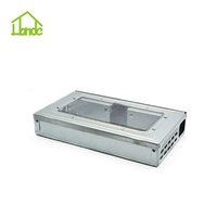 Pièges à souris écologiques et humains à dessus transparent, en fer argenté, avec station d'appât pour capture vivante, pour le contrôle des rongeurs en intérieur et en extérieur