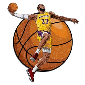 Personnalisation de motifs personnalisés Casse-tête 3D en bois pour enfants Casse-tête de <span class=keywords><strong>basket</strong></span>-ball en bois Casse-tête irrégulier Personnalisation - Product Image 5