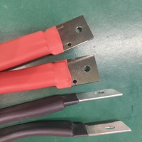 Fil de cuivre industriel plat torsadé en silicone rouge 6 AWG 1000V CC résistant aux hautes températures pour stockage d'énergie photovoltaïque