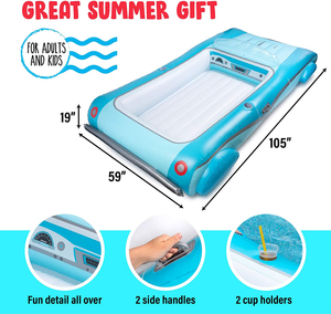 Flotador inflable de la piscina del coche convertible gigante de la venta caliente, paseo del flotador de la piscina de 105 "x 59" x 19,5 "en - Product Image 6