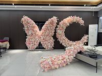 Mur de fleurs artificielles en tissu de soie, roses personnalisables, fabriquées à la main, écologiques, décoration intérieure/extérieure pour la fête des mères