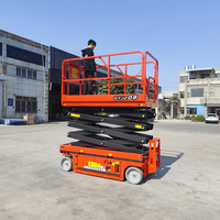Plateforme de travail mobile électrique autopropulsée à ciseaux hydrauliques en acier, hauteur max. 5,8 m, capacité 2 personnes - Offre Spéciale