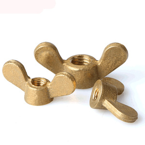 Wanqian Fasteners Brass Wing Nuts M3 M4 M5 M6 M8 M10 M20 Round Head Metric Natural Finish Hand Tightening Nut - Product Image 1