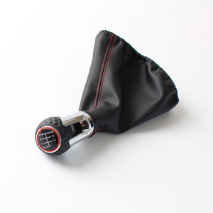 Pomo de palanca de cambios de cuero ergonómico de 5 y 6 velocidades para Golf 3 4 5 6 VW - Product Image 5