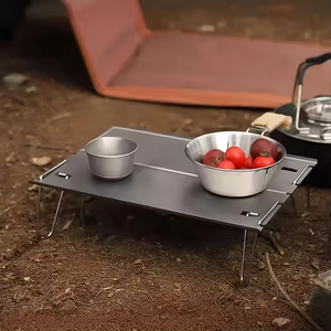 Portable <b>Folding</b> Camping <b>Table</b> for Picnic & Mountaineering <b>Outdoor</b> Use Alloy Steel Construction All Seasons - Product Image 2
