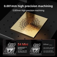 S4Mini Nouvelle machine de gravure laser à fibre CNC haute précision, graveur de métal portable, mini-machine de gravure de moules, refroidissement par air