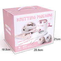 Tissage à la main motif lapin de dessin animé, outil de tricot invisible DIY pour enfants, pour apprendre à faire des écharpes, fournitures de couture