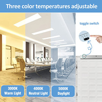 Plafonnier LED moderne ultra-fin à montage en surface ETL 40W, dimmable, 3 CCT sélectionnables, 1x4, pour hôtel, avec garantie de 5 ans