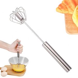 Stainless Steel Semi-<b>Automatic</b> Hand Push Rotary Blender Mixer <b>Stirrer</b> for Blending Egg Whisk - Product Image 1