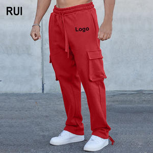 RUIQUWIN Pantalones Cargo de Lona de Peso Medio para Hombre, Estilo Casual de Primavera, Tallas Grandes, con Cordón Ajustable y Bolsillos Grandes - Product Image 1