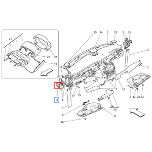 Adatto per Maserati Quattroporte <span class=keywords><strong>2013</strong></span> + nuovi accessori per auto di alta qualità per cruscotto Shim OEM 673002026 - Product Image 5