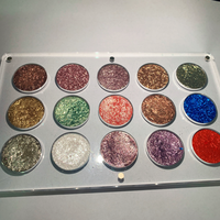 Palette d'ombres à paupières rechargeable sans marque, en acrylique, magnétique, pour maquillage cosmétique, effet duo-chrome diamant, 26 mm
