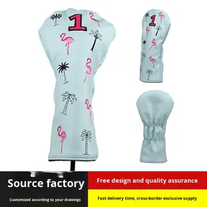 Funda Personalizable para Palos de Golf de Material PU con Bordado OEM 1 Cierre de cremallera duradero e impermeable de madera 35*16 Modelo HYHC-12 - Product Image 2