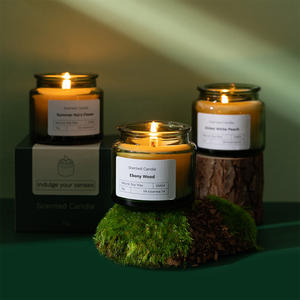 Vela perfumada de cera de soja de lujo personalizada en tarro de vidrio moderno con tapa para cumpleaños Navidad aromaterapia caja de regalo incluida - Product Image 4