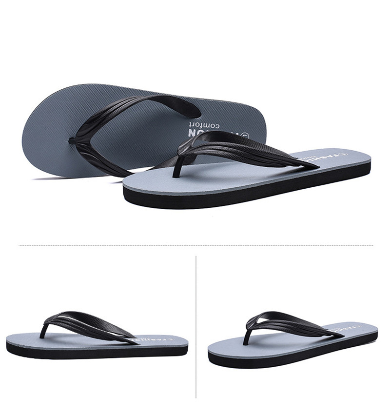 Wholesale PVC Thong Flip Flops For Men Outdoor Flat Casual Slippers Shoes
