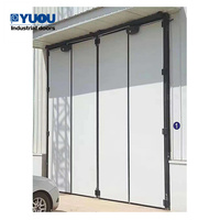 Puerta Automática Plegable de Acero Galvanizado Industrial, Tamaños y Colores Personalizados