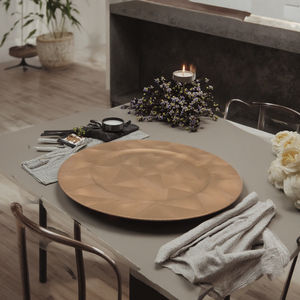 Piring Makan Melamin Plastik Warna Emas <span class=keywords><strong>13</strong></span> Inci, Grosir Pabrik, Warna Sesuai Pesanan, Set Piring Makan untuk Pernikahan, Ramah Lingkungan, Modern - Product Image 3