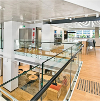 Support de verre réglable pour balustrade en verre pour balcon, terrasse et systèmes de balustrades d'escalier
