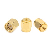 Adaptateur en laiton plaqué or Connecteur coaxial SSMA mâle Pin Jack mâle Pin 50 Ohms mâle Adaptateur RF