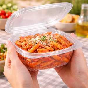 Contenitori monouso in plastica per alimenti con coperchi da 12 oz, adatti al microonde, per la conservazione di pasta e salse - Product Image 6