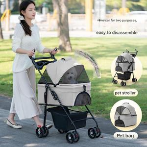 Sang trọng 3 trong 1 vật nuôi xe đẩy bao gồm 360 độ 3 bánh xe con chó lớn đi xe đẩy với gấp có thể tháo rời tàu sân bay - Product Image 2