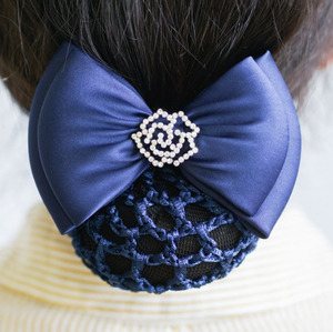 Cheveux Snood Filets Bowknot Décor Français Barrette Pince À Cheveux Strass Cristaux Rose Fleur Arc <span class=keywords><strong>Crochet</strong></span> Hairnet Titulaire <span class=keywords><strong>Chignon</strong></span> Couverture - Product Image 5