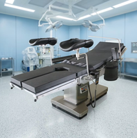 Table d'opération chirurgicale électrique six fonctions compatible radiographie avec système de contrôle double et fonction de translation longitudinale