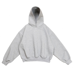 Sweat à capuche en molleton épais pour homme TOPSHOW, logo de marque personnalisé, 600 g/m², coton épais, coupe ample, sweat à capuche court - Product Image 5