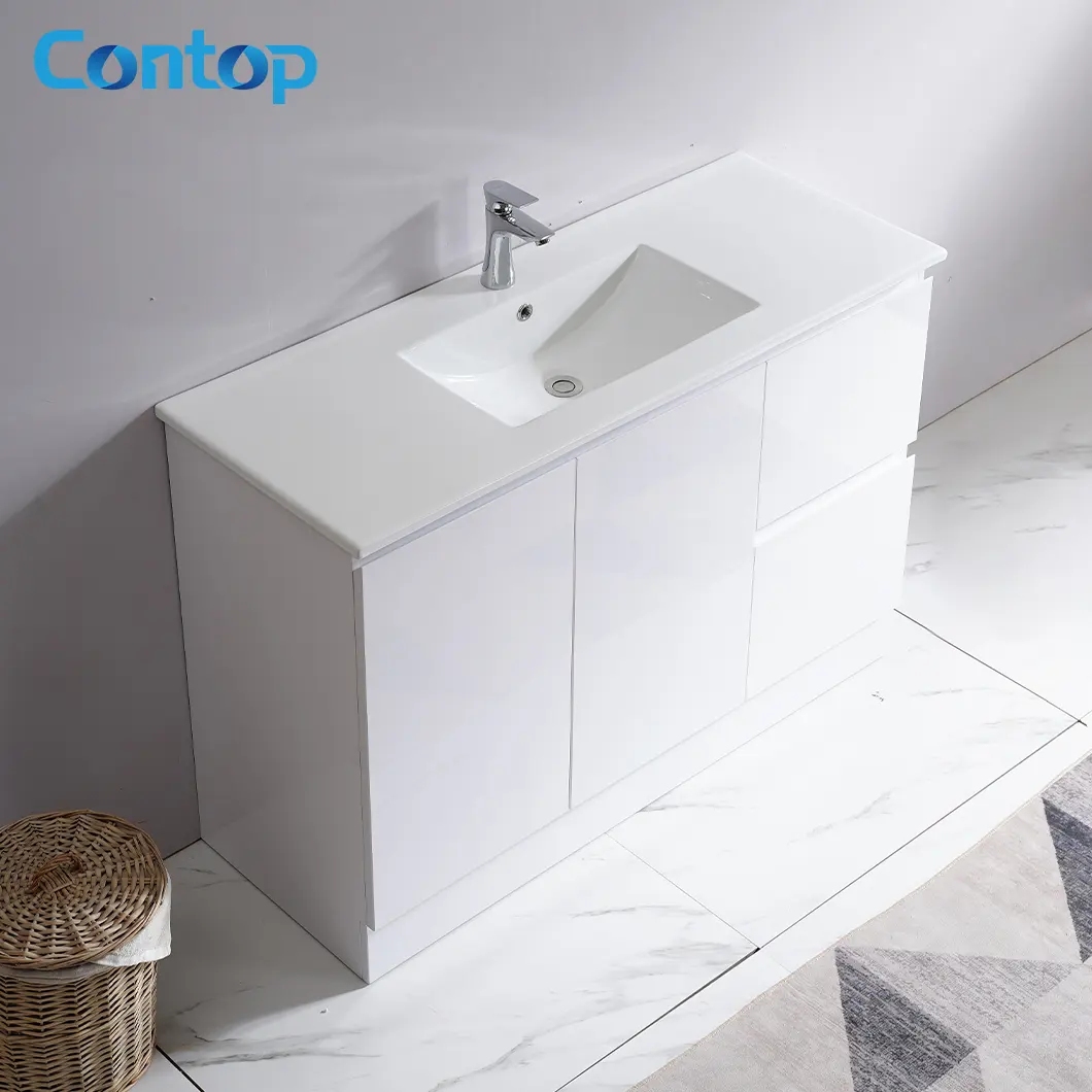 Ücretsiz tasarım ücretsiz ayakta modern toptan çin modern banyo mdf vanity kabine