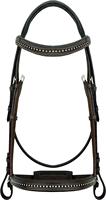 Licol en cuir véritable pour cheval, modèle anglais, pour compétition équestre, noir et marron HE6988, logo personnalisable, 100% QC