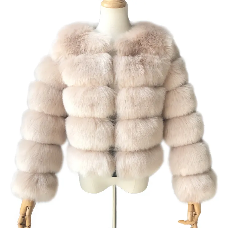 2020 New Arrival Factory Wholesale Faux Fur Coat Winter Women Custom Faux Fur Coat Warm Faux Fur Coat