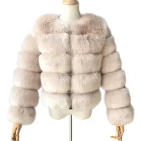 2020 nueva llegada venta al por mayor de la fábrica de abrigo de piel de invierno de las mujeres de imitación de piel de abrigo cálido abrigo de piel sintética