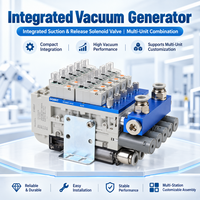 Sistem Generator Vakum Pneumatik Terintegrasi 2-10 Stasiun Kustom dengan Katup Solenoid untuk Otomasi Industri