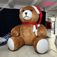 Ours en peluche géant de Noël 3M pour la décoration des fêtes et l'affichage en centre commercial