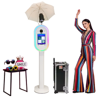 Photomaton ovale de haute qualité pour iPad avec télécommande et éclairage LED RGB, facile à assembler, idéal pour la location de mariages