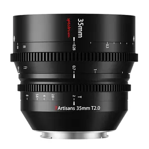 7artisans 35mm T2.0 büyük diyafram tam çerçeve Cine Lens manuel odak Leica L Sony E Nikon Z montaj kameraları DSLR sinema objektifi