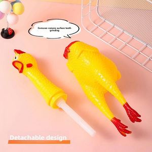 Pollo chillón y desesperado que emite sonidos, alivia el aburrimiento y el estrés, juguete creativo para mascotas, de vinilo - Product Image 5