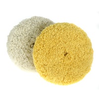 Tampon de polissage en laine de 200mm (8 "), tampon double face en laine naturelle 100% avec filetage 5/8-11 pour la coupe et le polissage du composé à 2 côtés