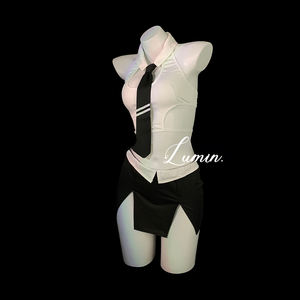 Uniforme de secrétaire sexy, lingerie sexy, robe à nouer à la taille, jupe taille haute - Product Image 4