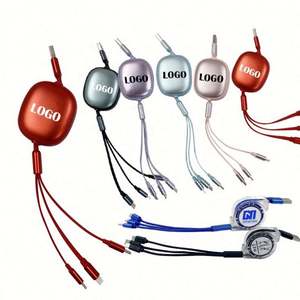 Wholesale Custom Logo Adjustable <b>USB</b> <b>Cables</b> & Universal Chargers Plastic Material Thermal Transfer Printing for Promotional Use - Product Image 1