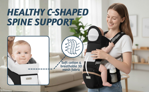 <span class=keywords><strong>Marsupio</strong></span> Porta Bebè Personalizzato con Seduta Ergonomica, da Neonato a Bambino, 6 Modi di Trasporto, per Tutte le Stagioni, Regolabile - Product Image 2