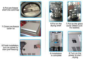 Máquina liofilizadora de 3 ~ 4kg/24h con escala de laboratorio de la serie a precio de fábrica - Product Image 5