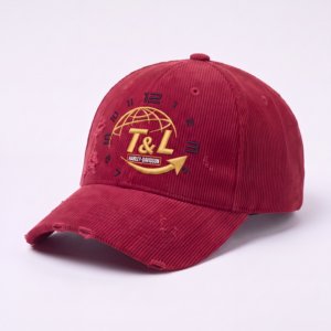 Gorra de Béisbol de Pana de 6 Paneles con Logotipo Personalizado Bordado en 3D, Gorras Unisex de Lujo con Letras Varsity - Product Image 5