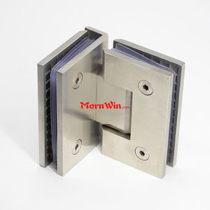 90 degrés double lunettes à fermeture douce salle <span class=keywords><strong>de</strong></span> bain porte en verre charnière - Product Image 5