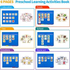 Libro de Comunicación Visual para Niños Pequeños con Autismo, Material Educativo de Fieltro, Suplementos de Vocabulario y Habla, Modelo CN 21742 - Product Image 2